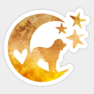 Goldendoodle Half Moon Stars Art Sticker